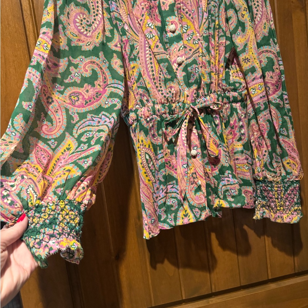 Zimmermann size 1 Colorful Paisley Blouse - Picture 3 of 3